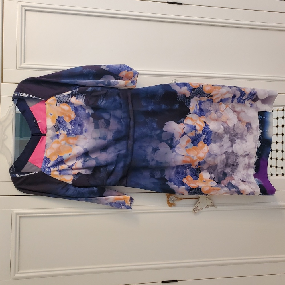 Elie Tahari Watercolor Silk Dress - Size 10